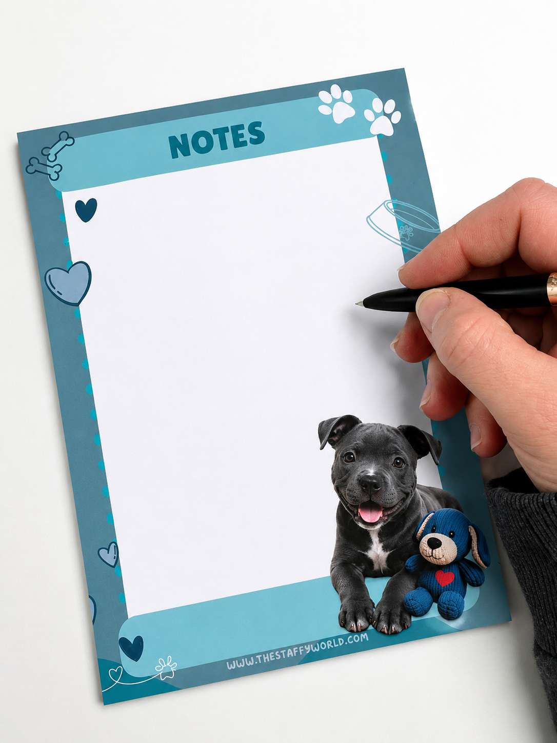 Blue Staffy A5 Notepad