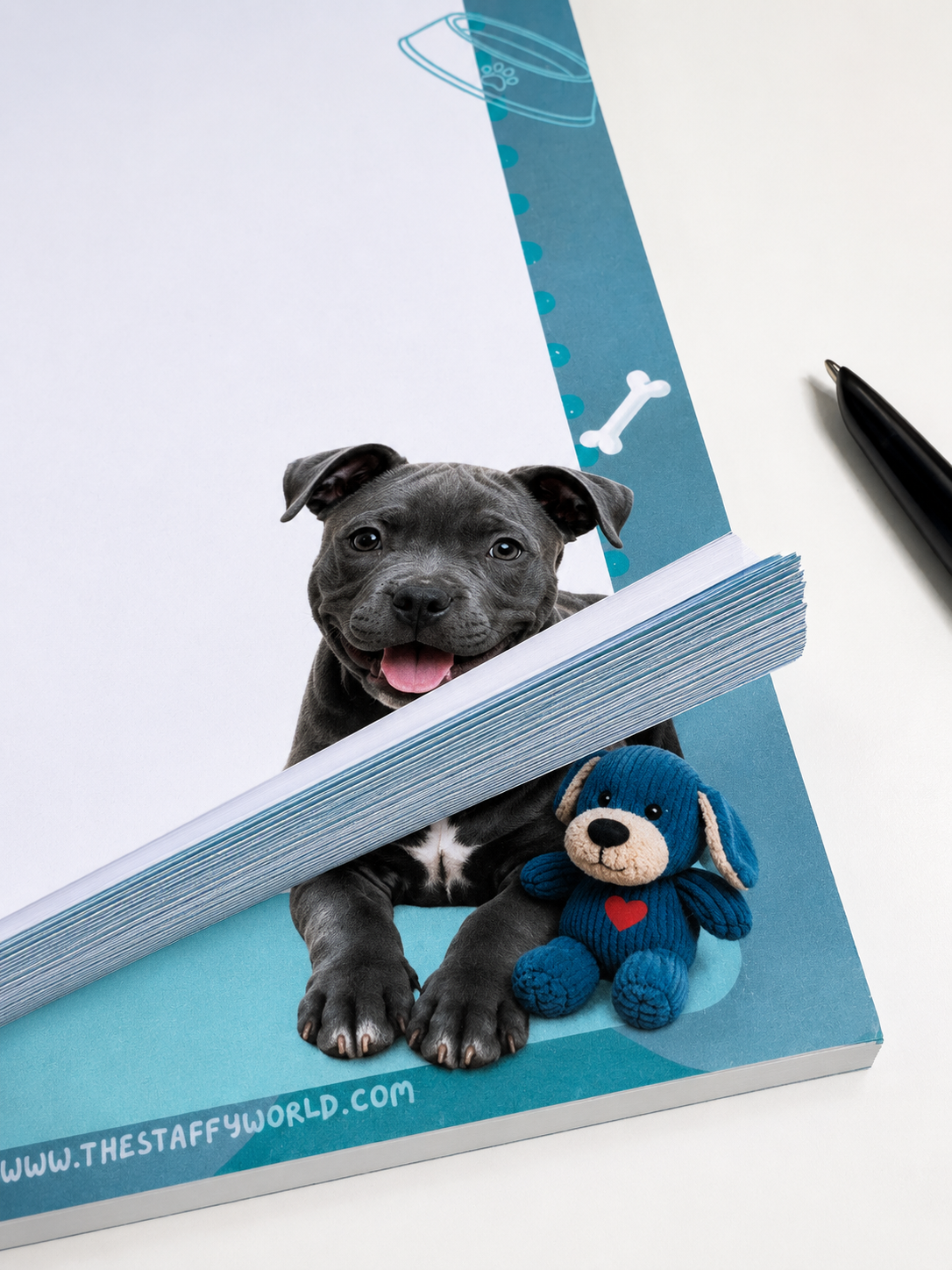 Blue Staffy A5 Notepad