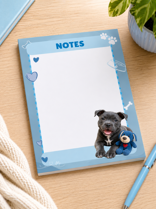 Blue Staffy A5 Notepad