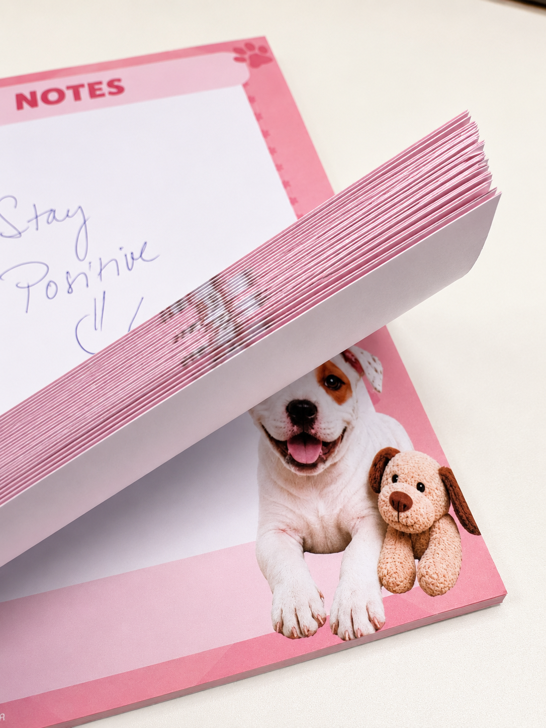 Pink Staffy A5 Notepad